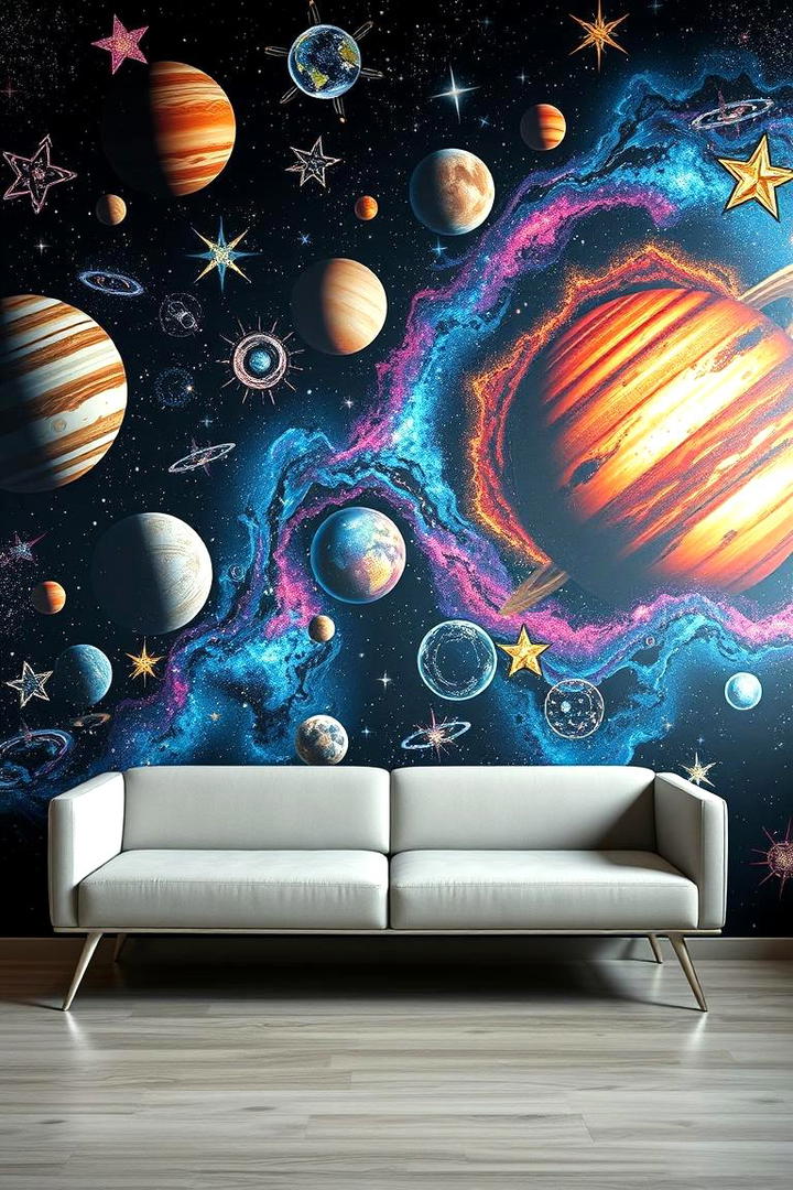 Space Exploration Mural - 21 School Mural Ideas