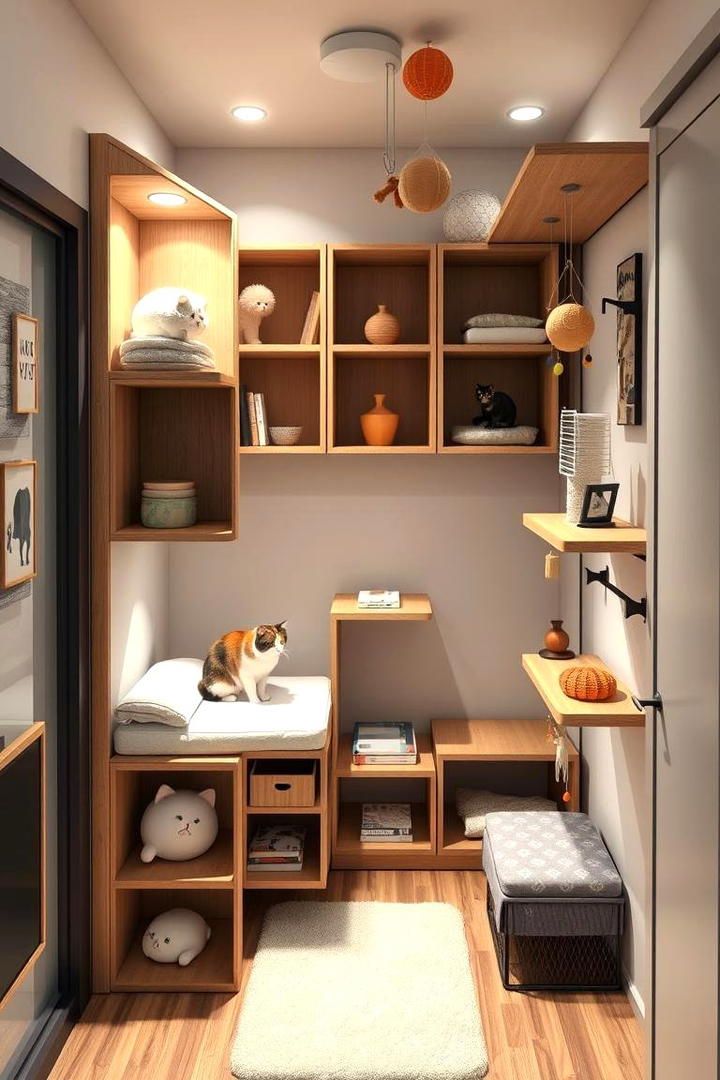 Space Saving Cat Room - 30 Cat Room Ideas