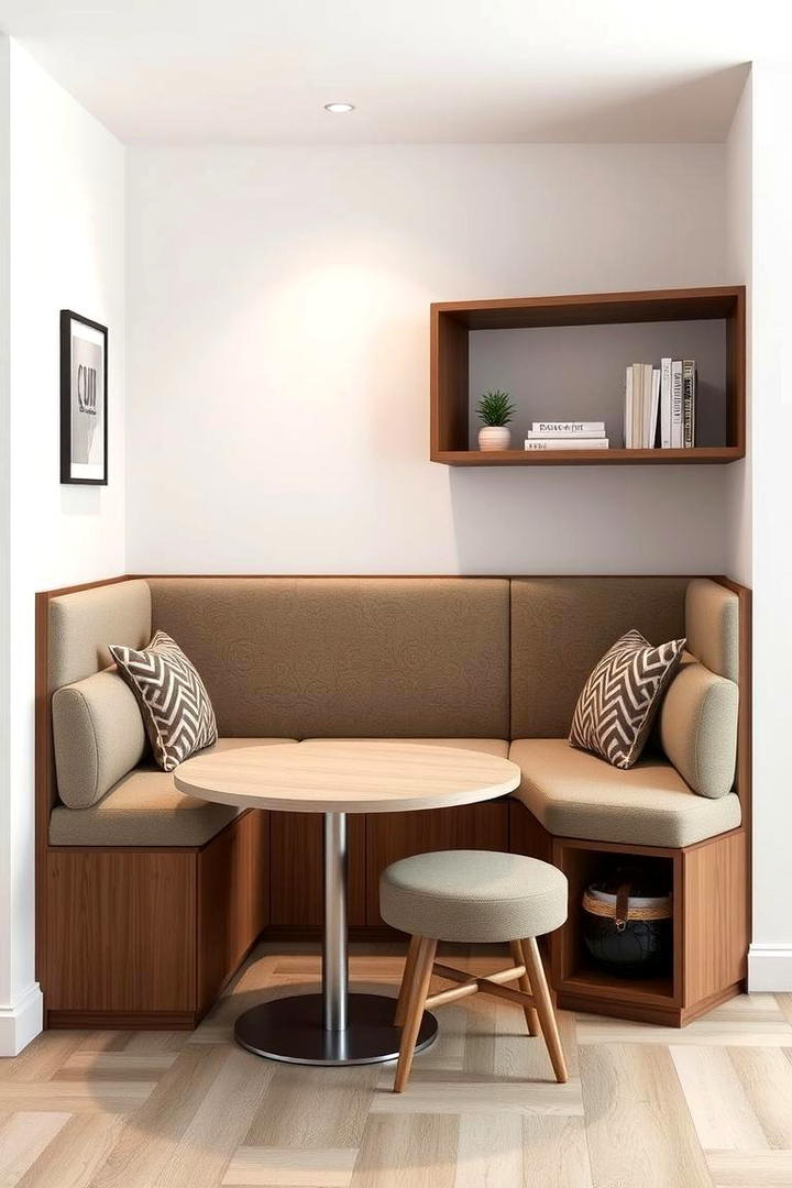 Space Saving Corner Banquette - 21 Banquette Seating Ideas