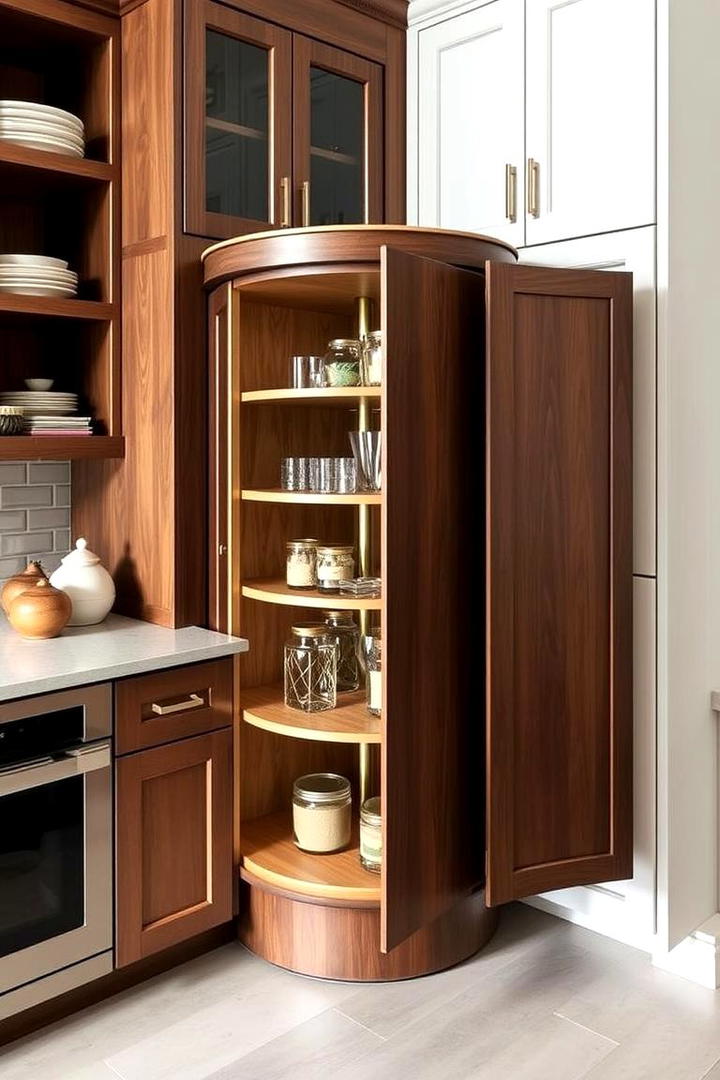 Space Saving Corner Pantry Cabinet - 30 Corner Pantry Ideas