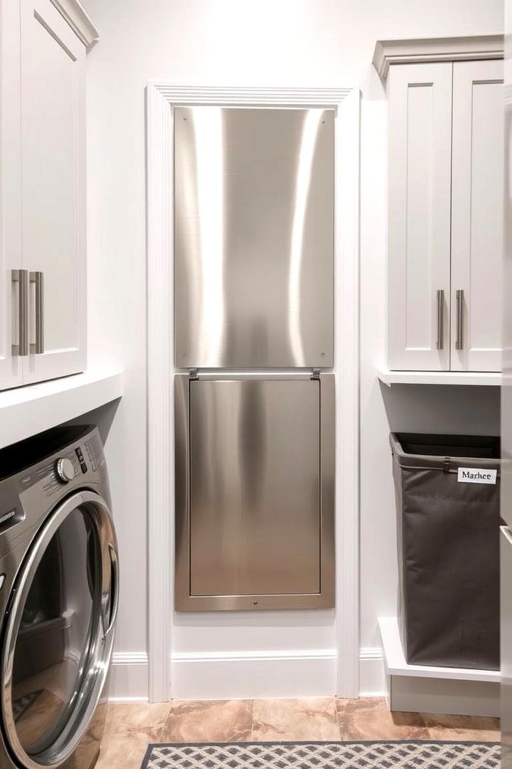 Space Saving Laundry Chutes - 30 Mudroom Laundry Room Ideas