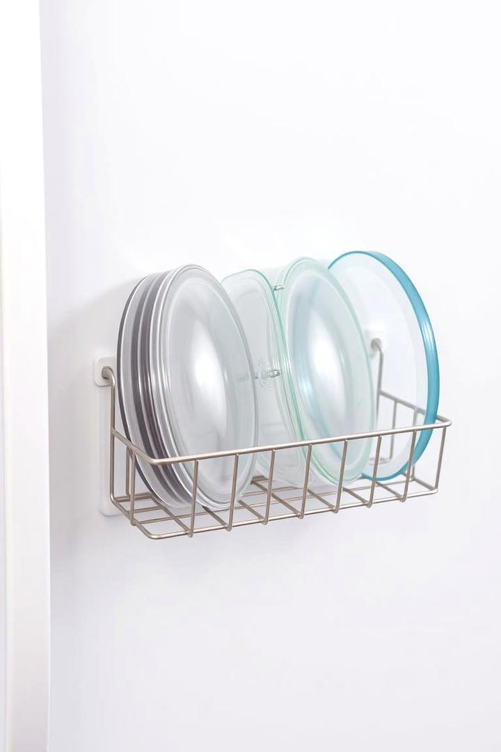 Space Saving Lid Storage - 30 Fridge Organization Ideas