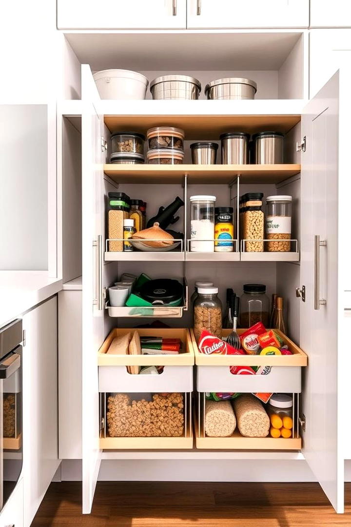 Space Saving Pull Out Bins - 21 Kitchen Cabinet Organization Ideas