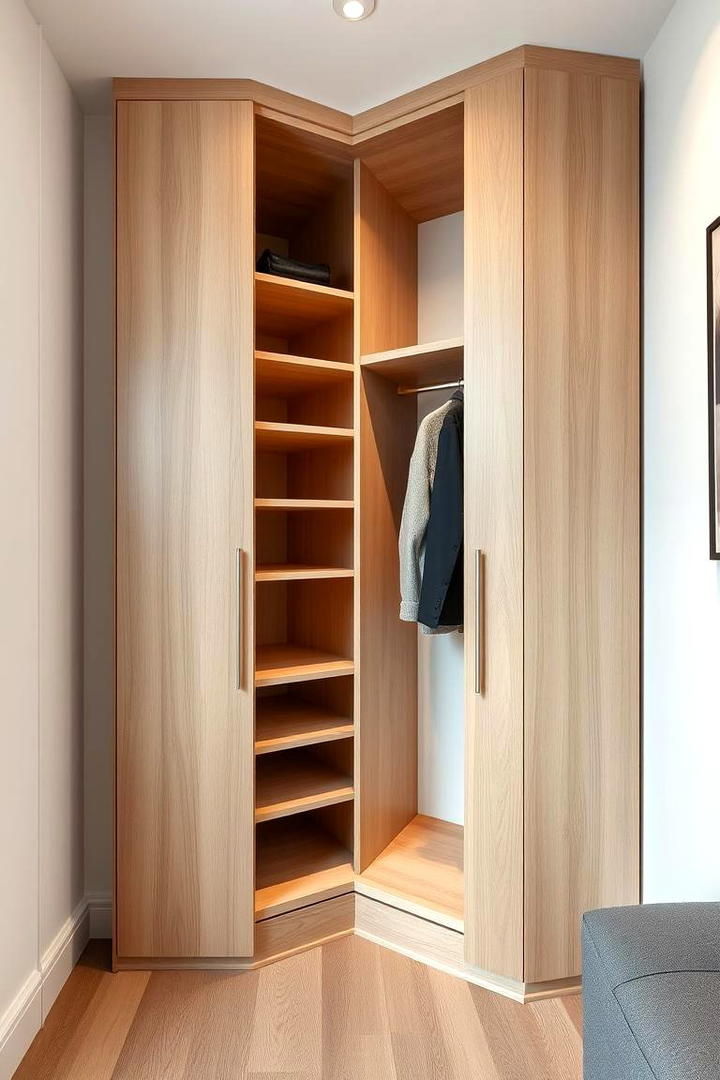 Space saving Corner Units - 21 Built-in Wardrobes Ideas