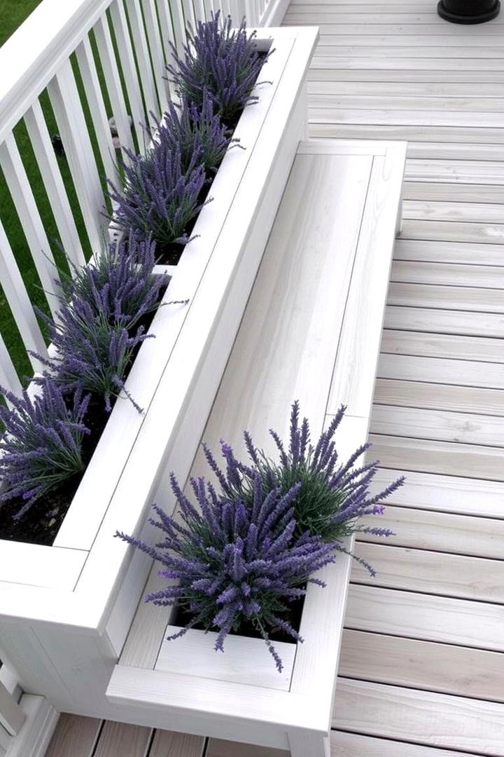 Spacious Bench with Planter Integration - 30 Built-in Deck Bench Ideas and Designs