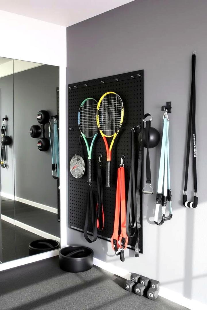 Sports Equipment Storage - 30 Pegboard Ideas