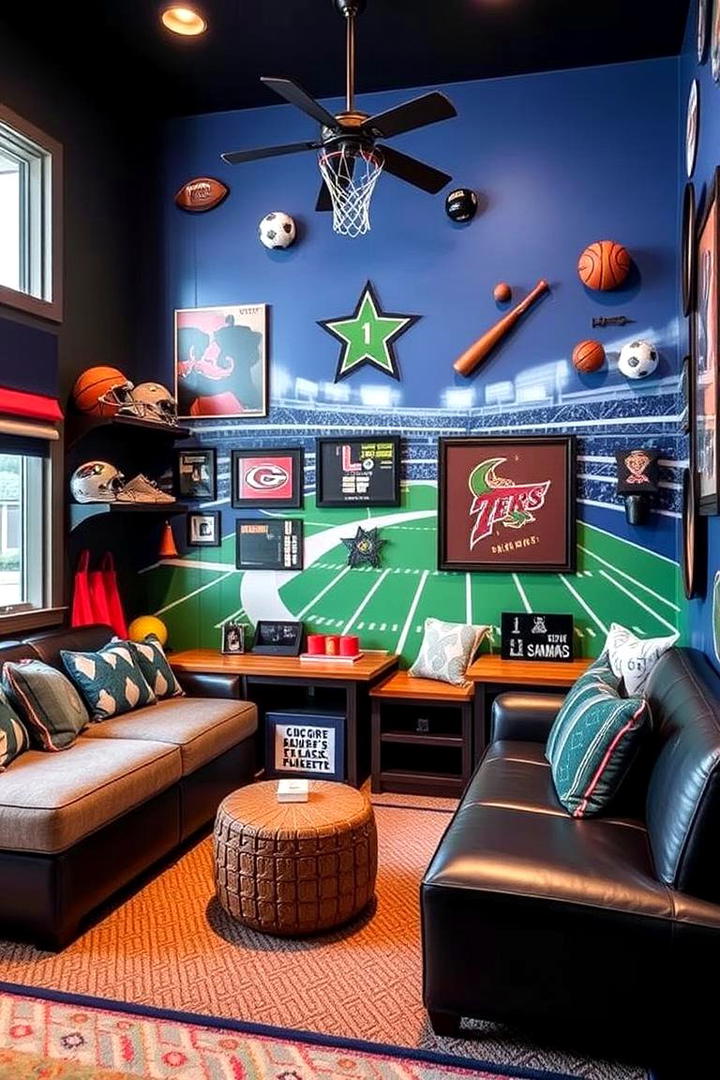 Sports Fan Paradise - 21 Boys Room Ideas