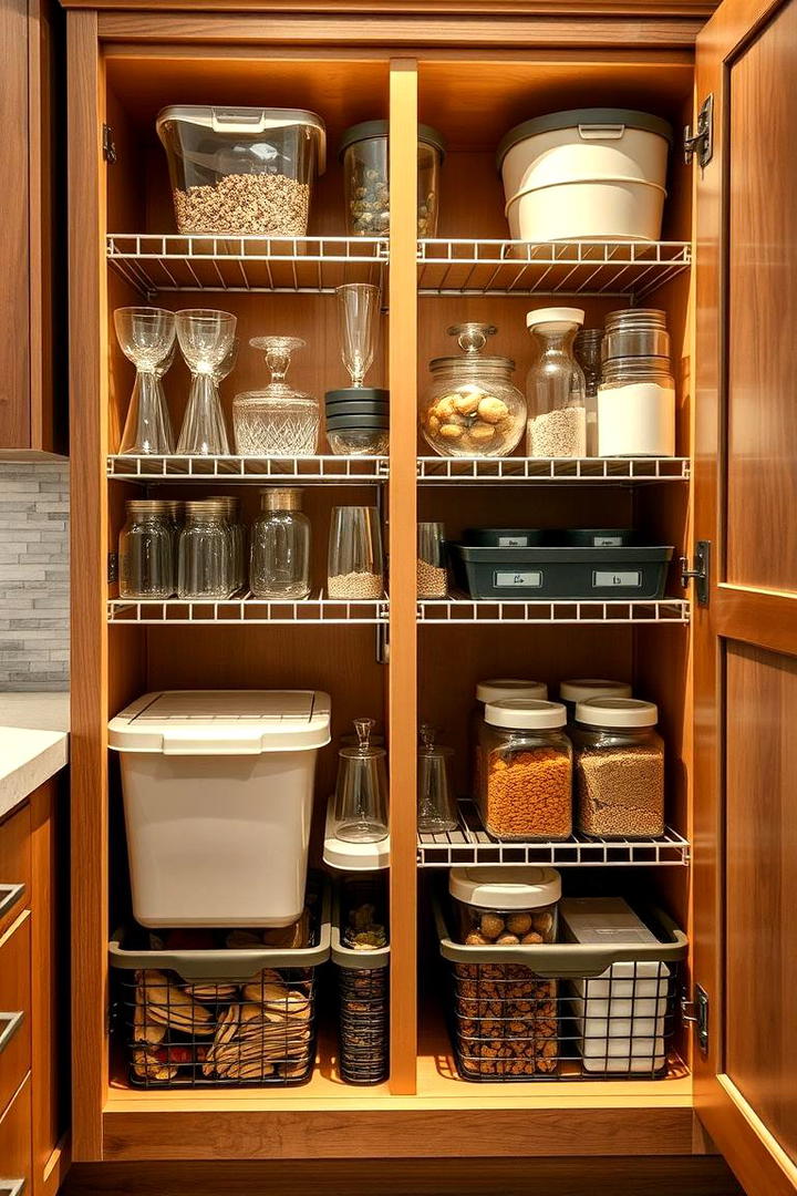 Stackable Bins and Baskets - 21 Kitchen Cabinet Organization Ideas