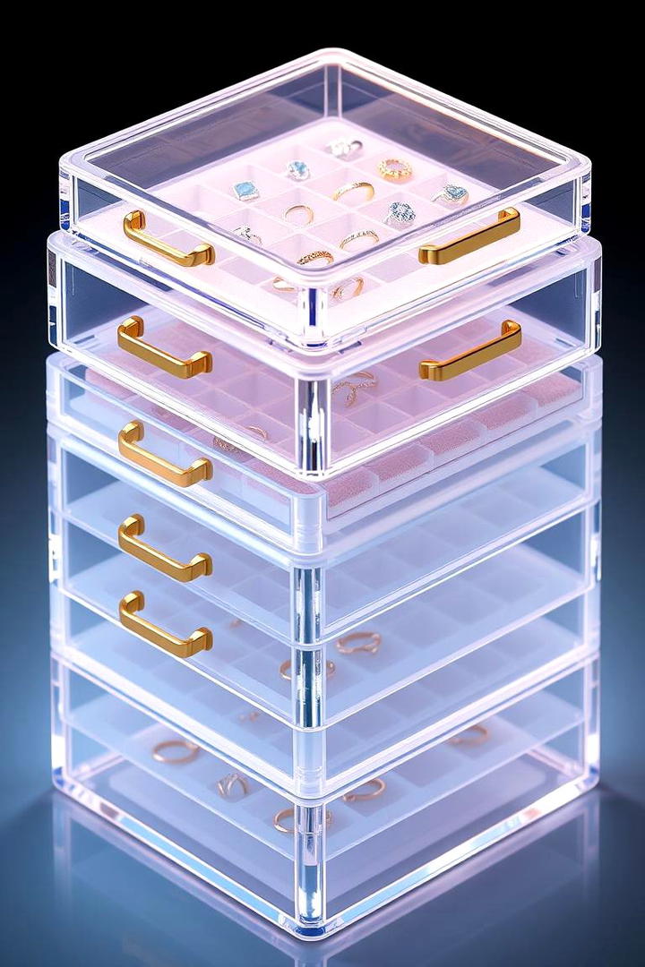 Stackable Jewelry Bins - 30 Jewelry Storage Ideastxt