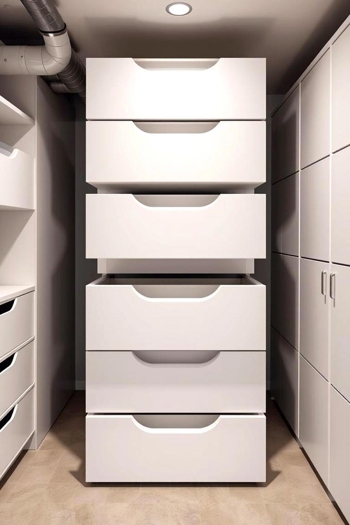 Stackable Storage Drawers - 21 Basement Storage Ideas