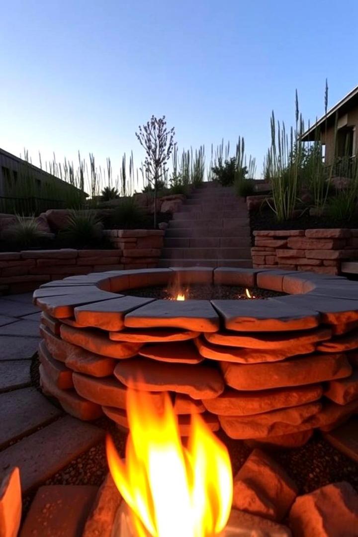 Stacked Stone Fire Pit Layout - 30 Stone Fire Pit Ideas