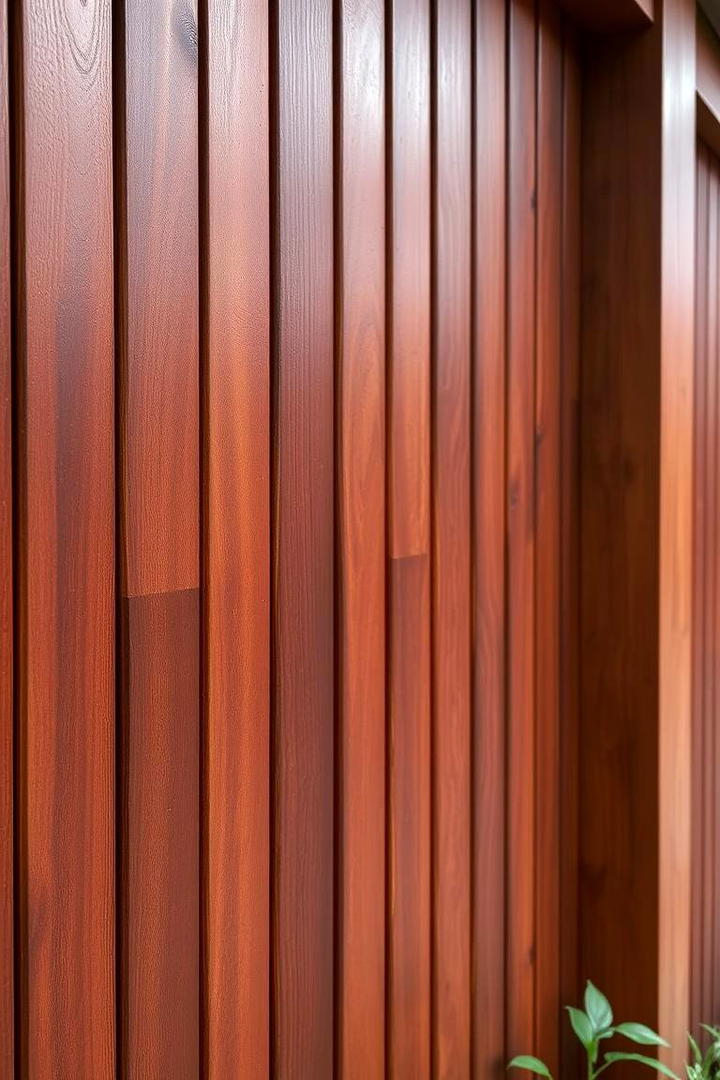 Stained Cedar Privacy Screen - 30 Cheap Privacy Fence Ideas