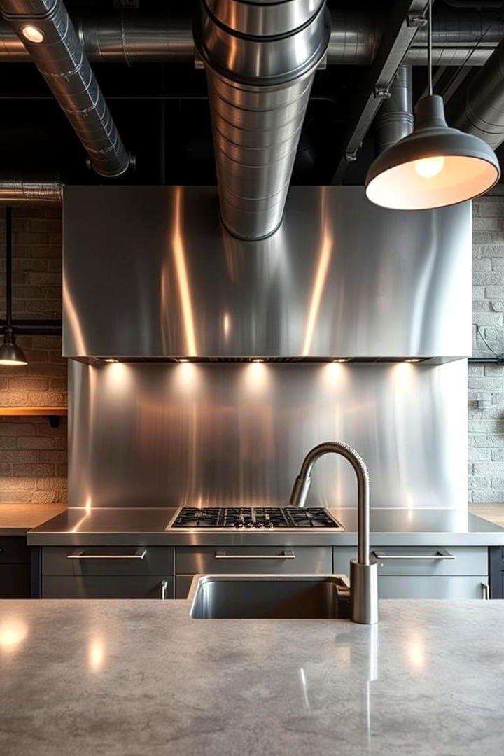 Stainless Steel Look - 30 Kitchen Splashback Ideas