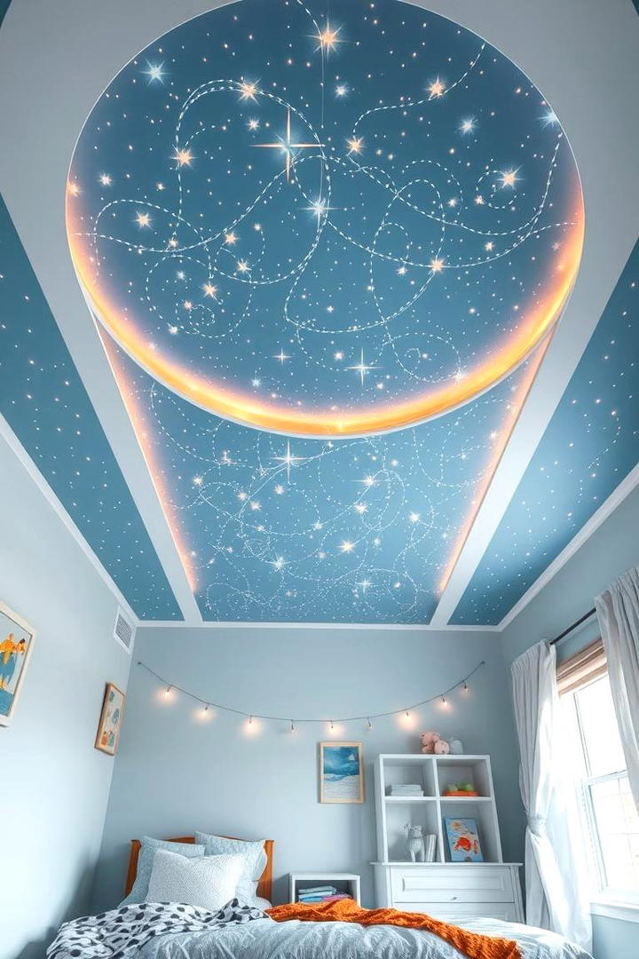 Starry Sky Pop Ceiling - 17 Pop Ceiling Design Ideas