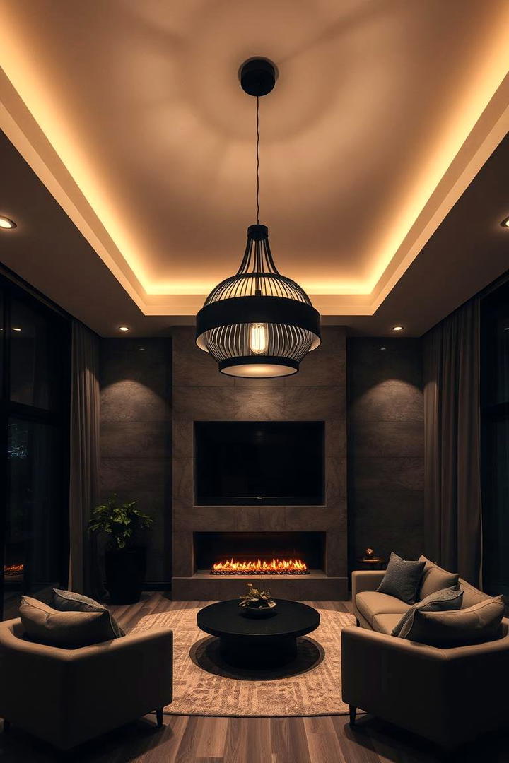 Statement Lighting - 21 Small Living Room Ideas