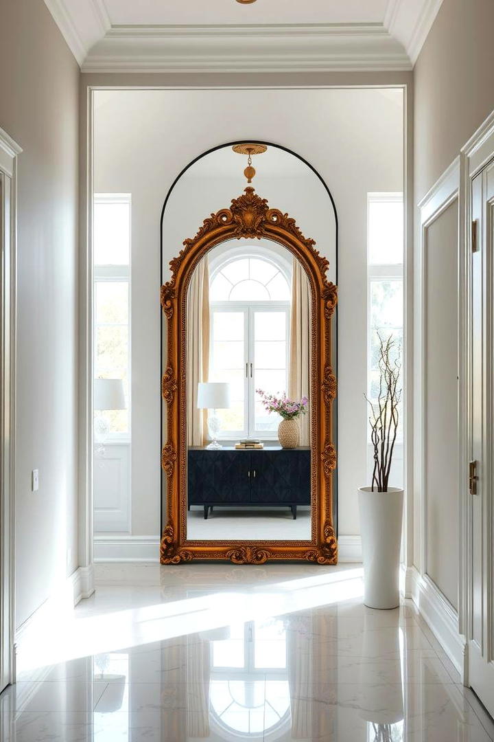 Statement Mirror Accent - 21 Entryway Ideas