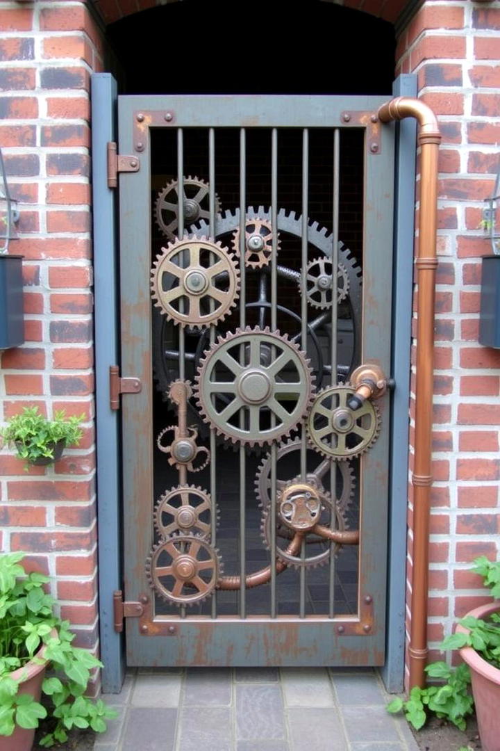 Steampunk Inspired Entryway - 30 garden gate ideas