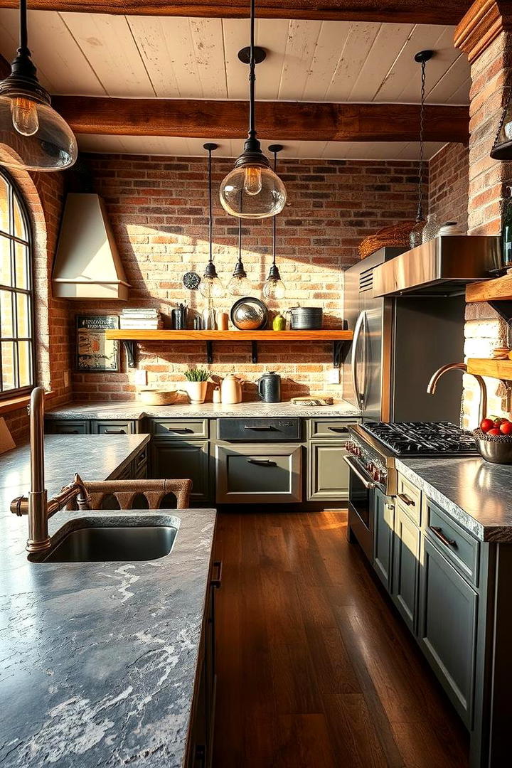 Stone Countertops - 21 Rustic Kitchen Ideas