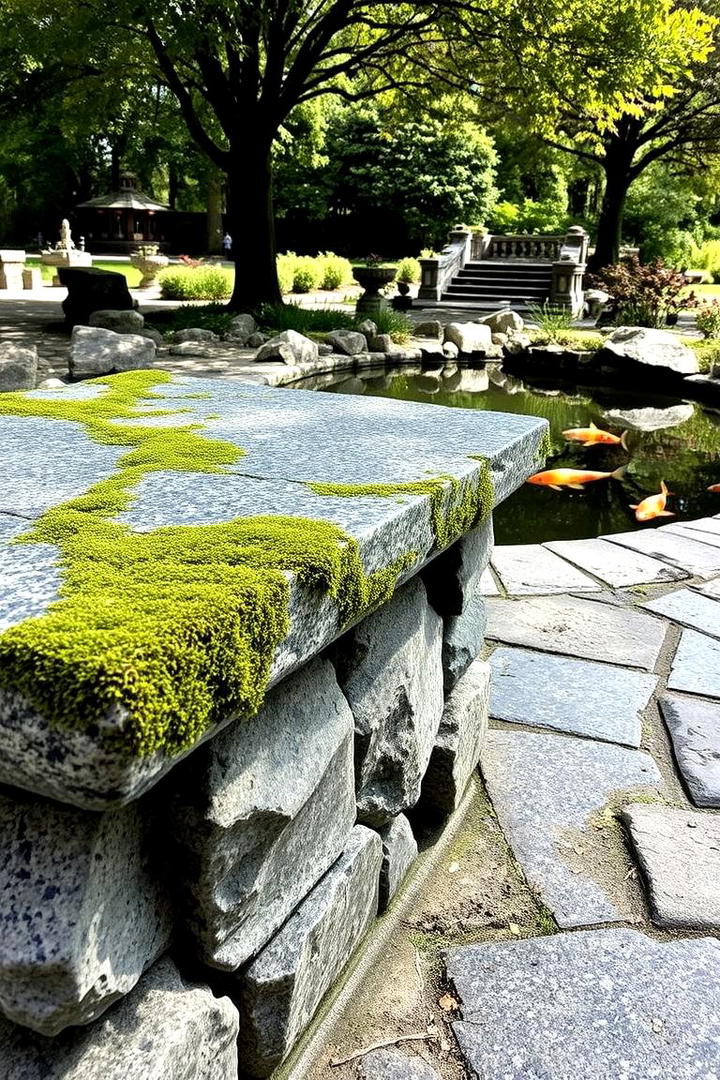 Stone Inspired Garden Bench - 30 Garden Bench Ideas