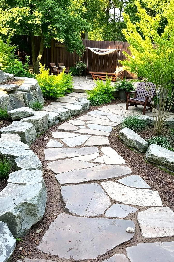 Stone Pathway Integration - 30 Rustic Patio Ideas