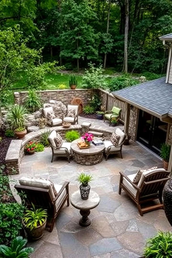 Stone Patio Oasis - 21 Hardscape Ideas