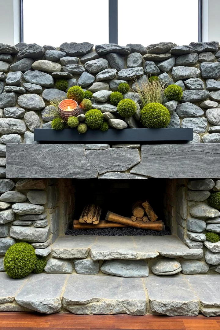 Stone and Nature - 30 Spring Mantel Decor Ideas