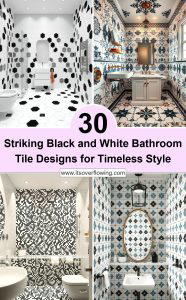 30 Striking Black & White Bathroom Tile Designs for Timeless Style - Black And White Bathroom Tile Medallion