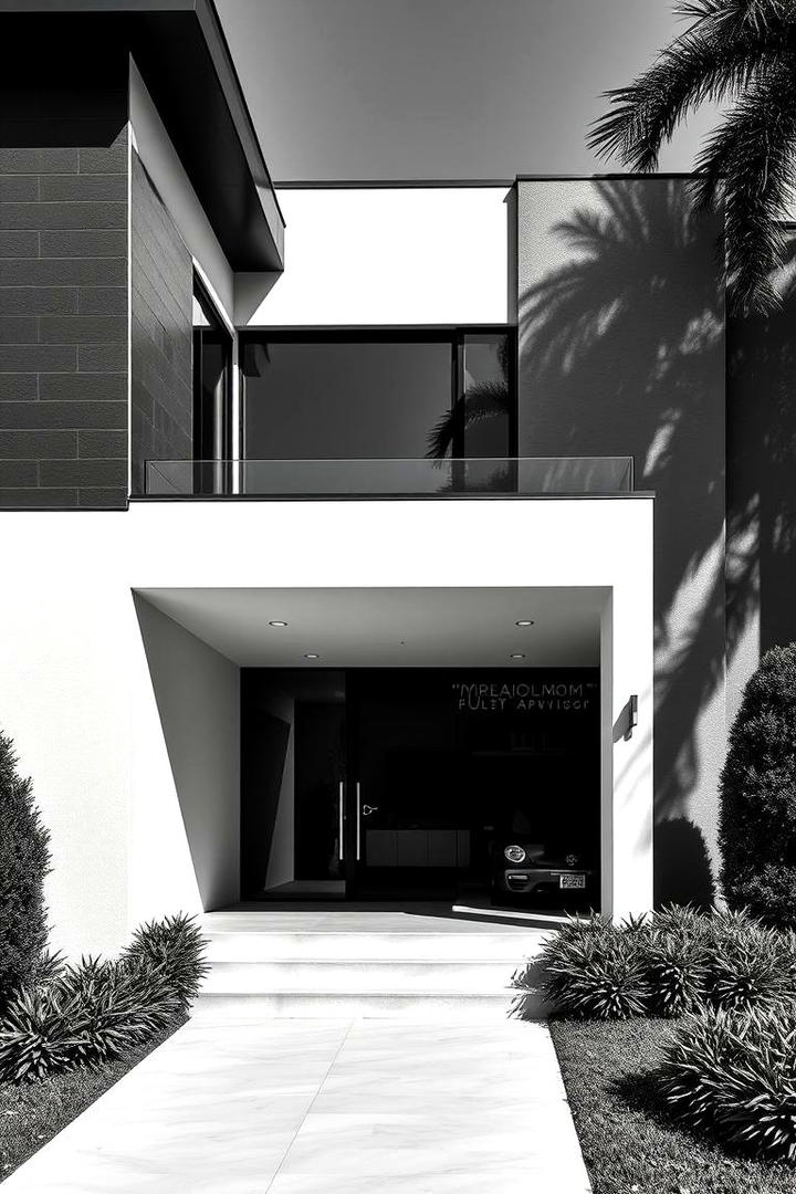 Striking Monochrome Facade - 21 Black and White House Exterior Ideas