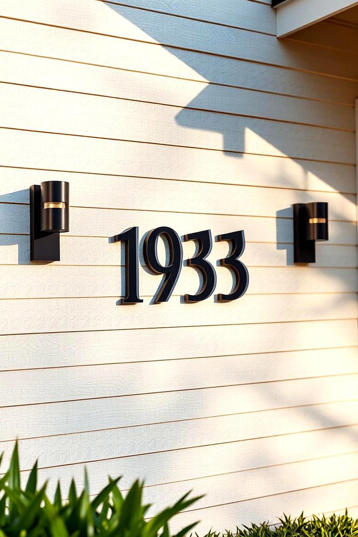 Stylish House Numbers - 21 Curb Appeal Ideas