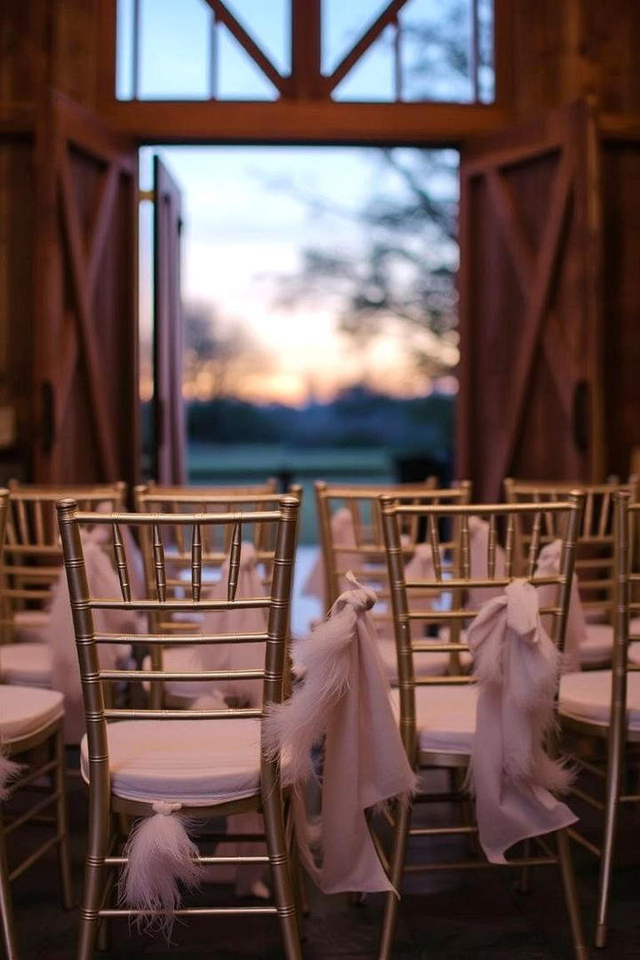 Stylish Pampas Chair Sashes - 30 Pampas Grass Wedding Decor Ideas