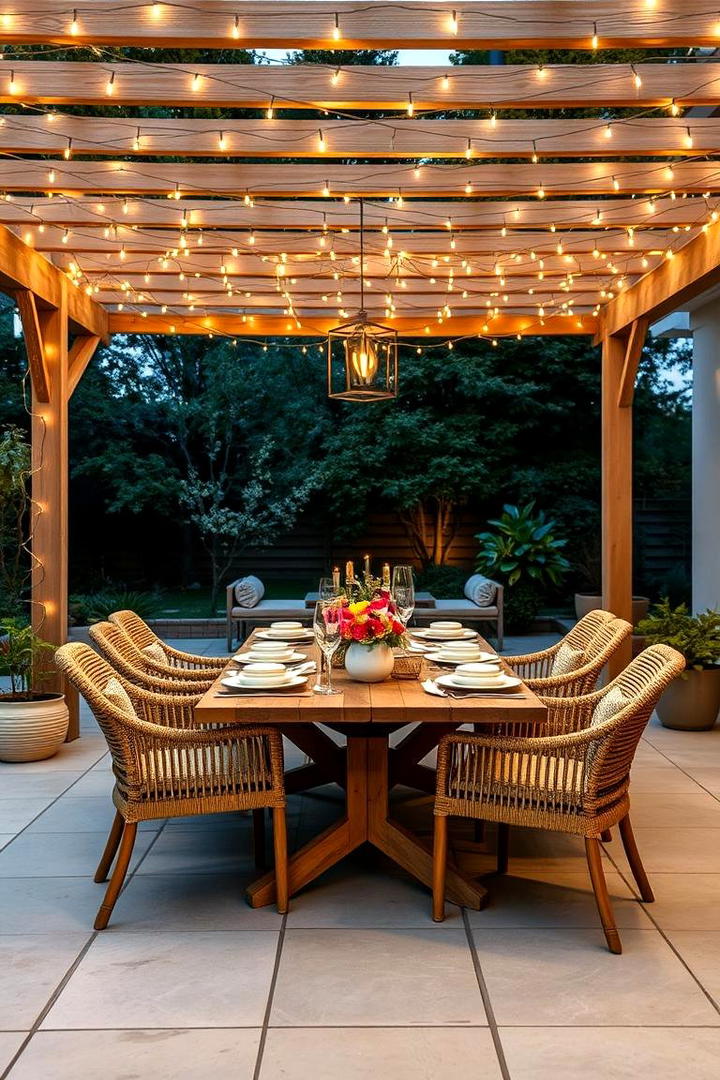 Stylish Patio Dining Area - 21 Backyard Decor Ideas