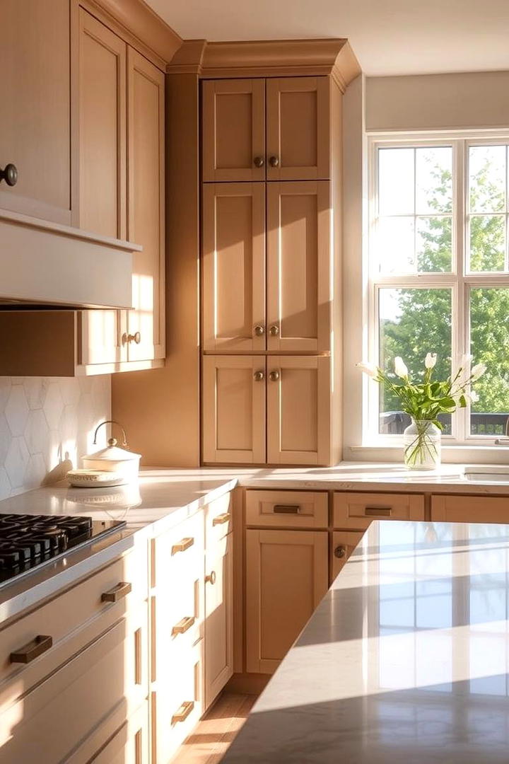 Subtle Beige Harmony - 21 Kitchen Cabinet Color Ideas