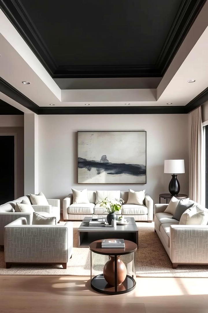 Subtle Black Accents - 30 black ceiling ideas