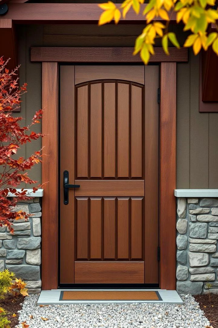 Subtle Brown Warmth - 21 Front Door Color Ideas