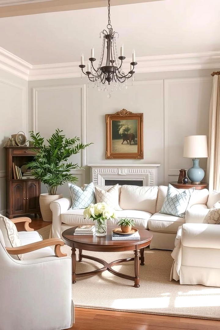 Subtle Color Palette - 21 French Country Living Room Ideas