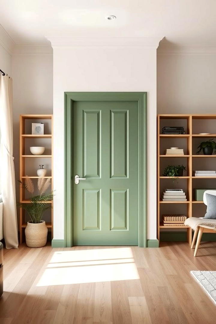 Subtle Green - 30 Interior Door Color Ideas