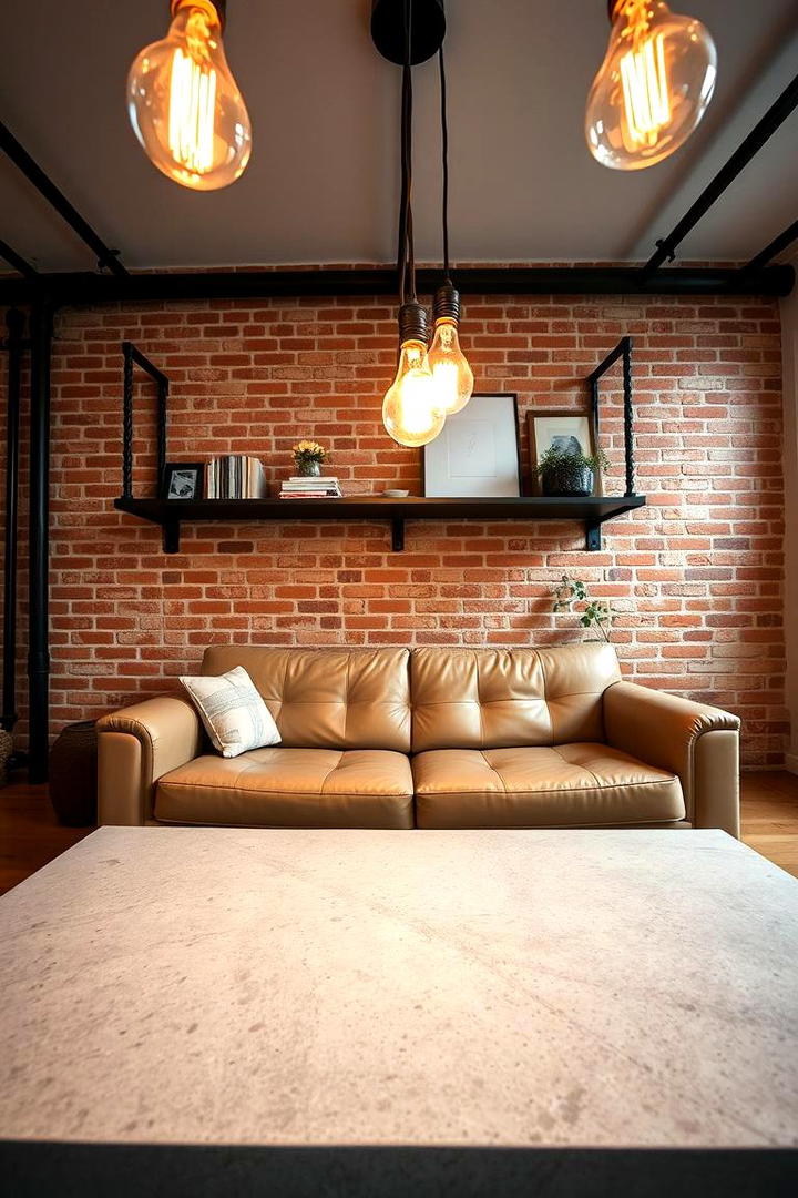 Subtle Industrial Touches - 30 Beige Couch Living Room Ideas