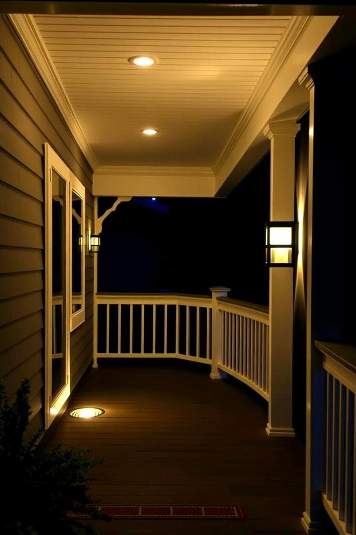 Subtle Lighting Effects - 21 Small Porch Ideas