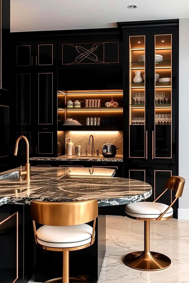 Subtle Luxe Finish - 21 Kitchens With Black Cabinets