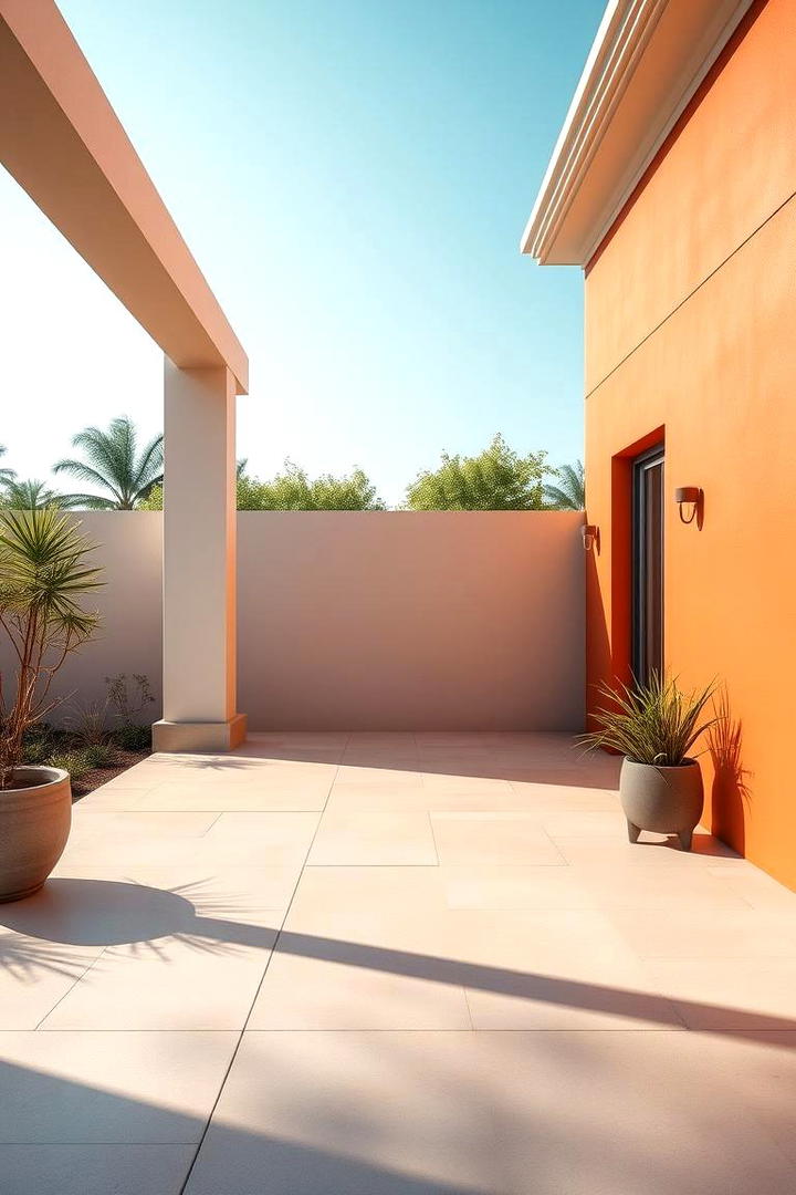 Subtle Ombre Shades - 30 Painted Concrete Patio Ideas