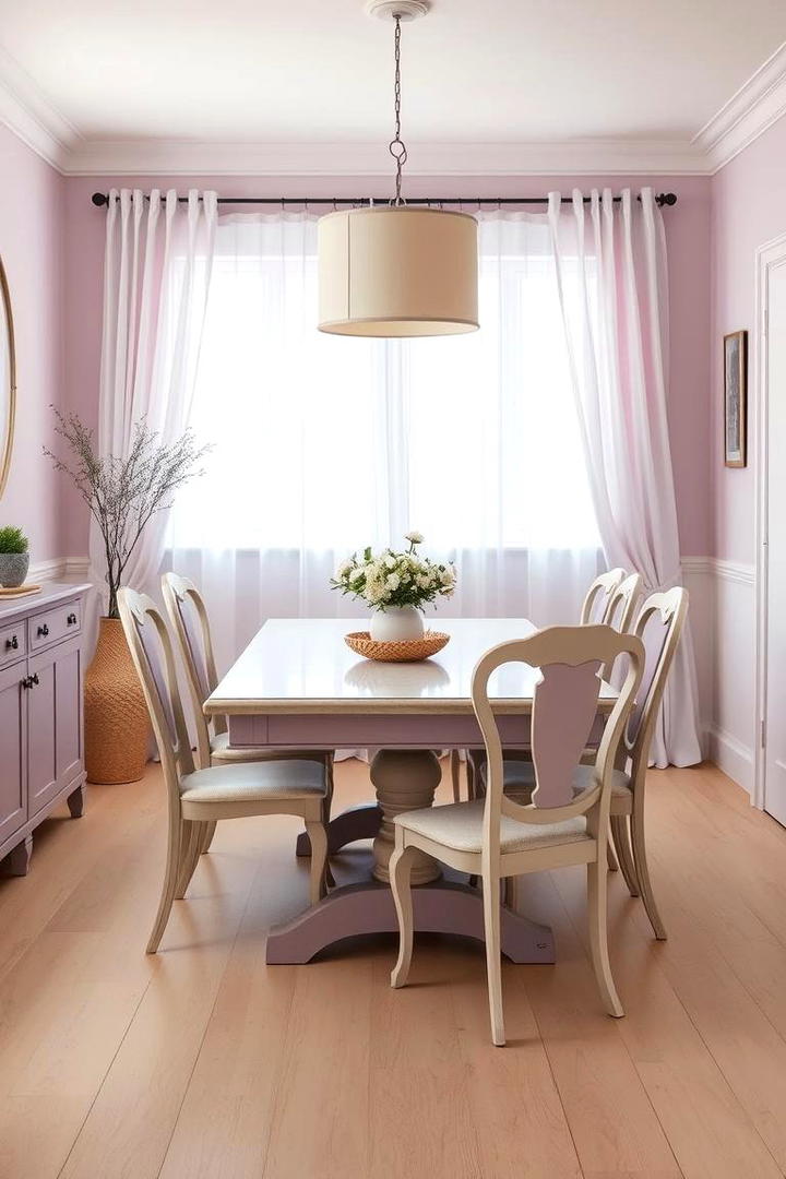 Subtle Pastel Hues - 21 French Country Dining Room Ideas