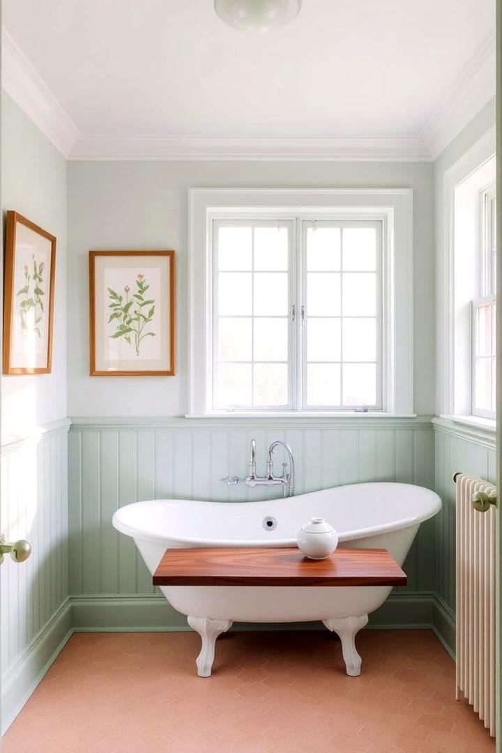 Subtle Pastel Tones - 30 Cottage Bathroom Ideas