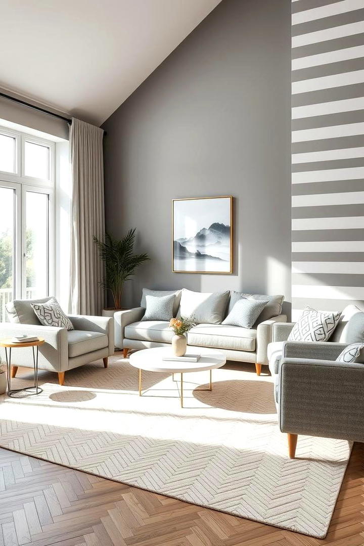 Subtle Pattern Integration - 30 Grey and Cream Living Room Ideas