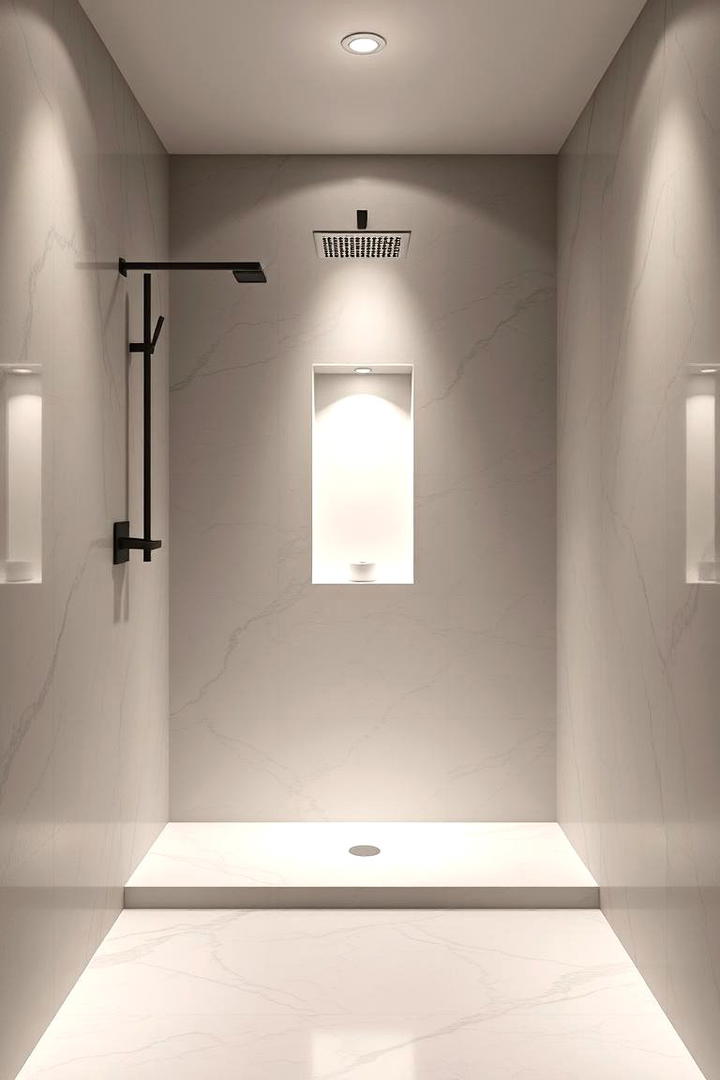 Subtle Understated Sophistication - 30 Doorless Walk In Shower Ideas