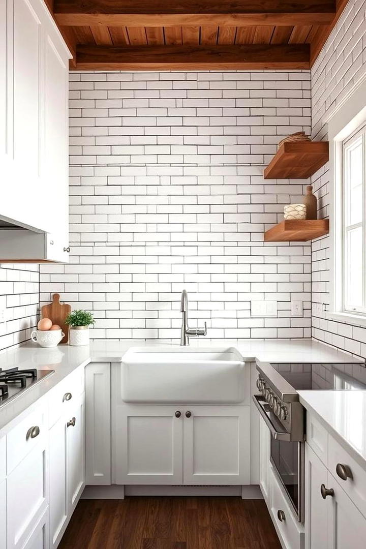 Subway Tile Sophistication - 30 Small White Kitchen Ideas