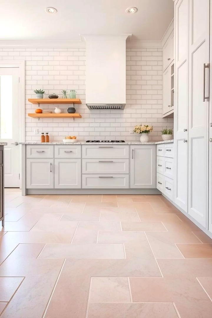 Subway Tile with a Twist - 21 Kitchen Floor Tile Ideas