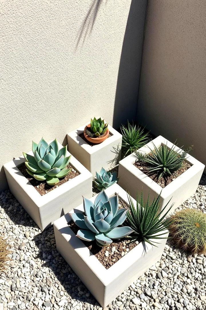 Succulent Display Nook - 21 Corner Garden Ideas