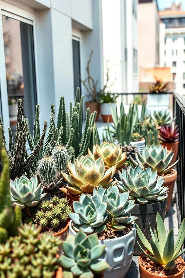 Succulent Oasis - 21 Balcony Garden Ideas