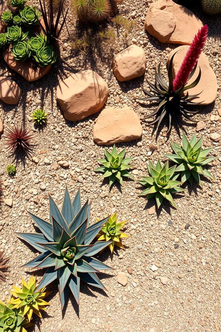 Succulent and Drought Tolerant Display - 21 Flower Bed Ideas