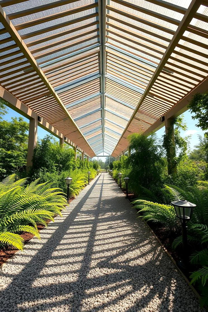 Sun Dappled Garden Walkway - 30 Covered Walkway Ideas